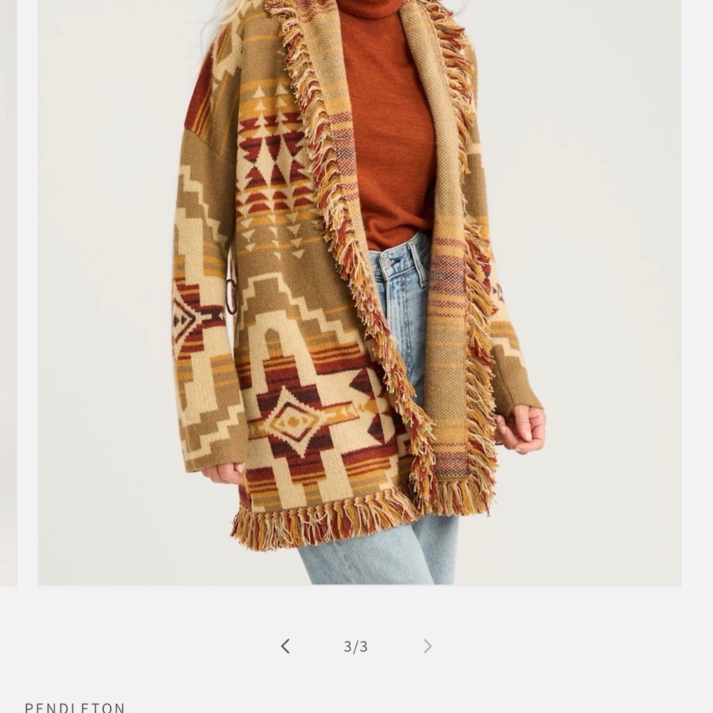 Pendleton Skamania Cardigan; Irish Cream Mult M NWT